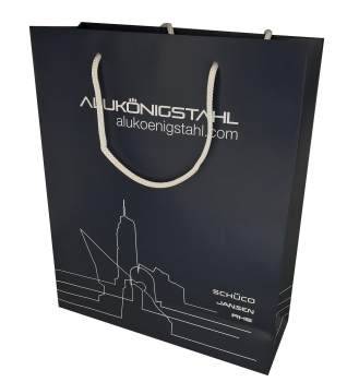 Papiertragtasche dunkelblau