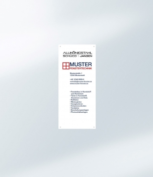 Spanntransparent für Gerüste: Hochformat (aussen)